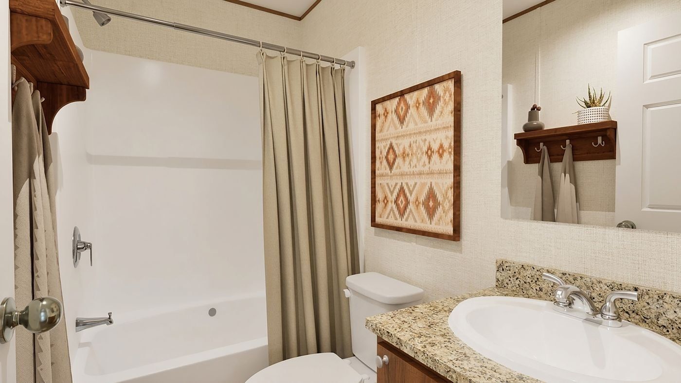 Aspen floor plan home, guest bathroom