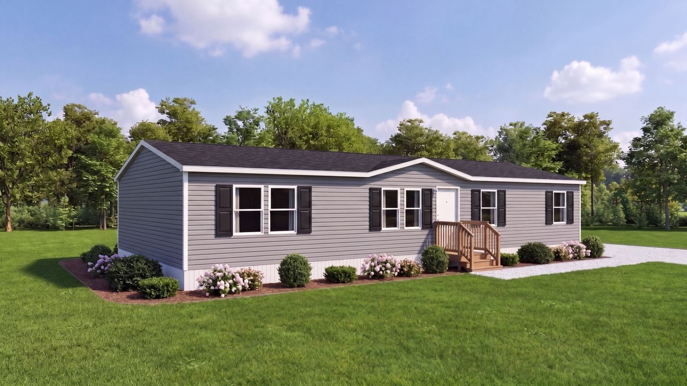 Exterior of the Cedar manufactured home