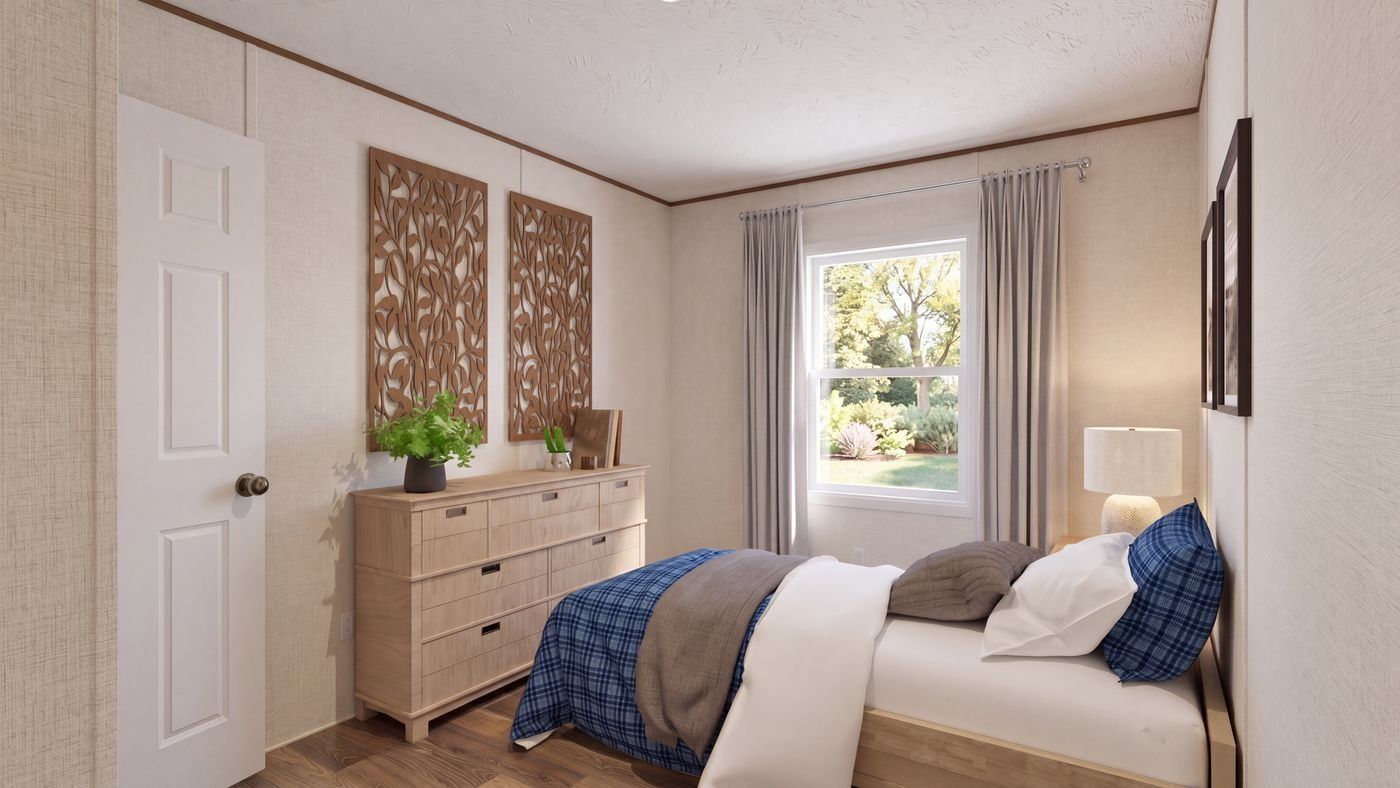 Cedar floor plan home, guest bedroom