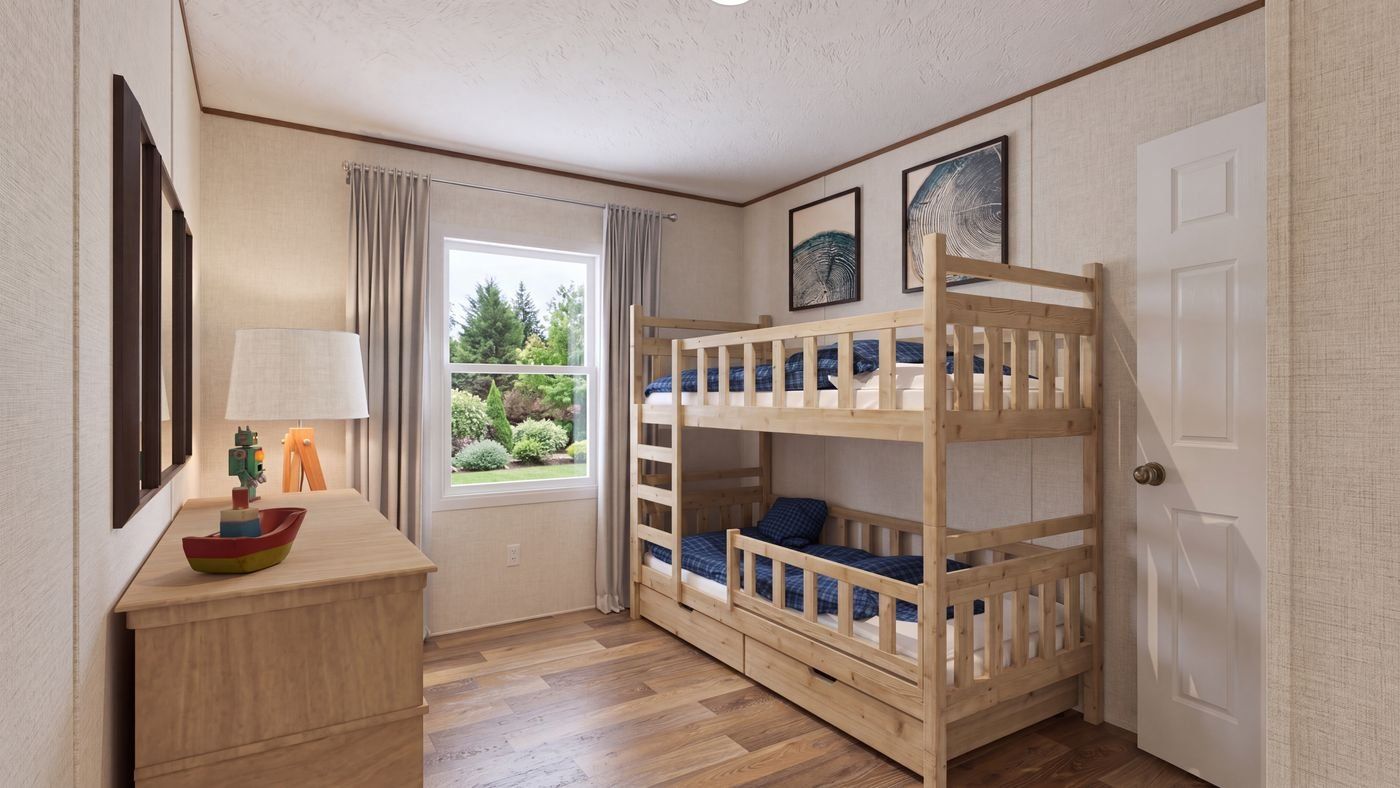 Cedar floor plan home, guest bedroom